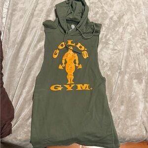 Gold's Gym Green Sleeveless Hoodie